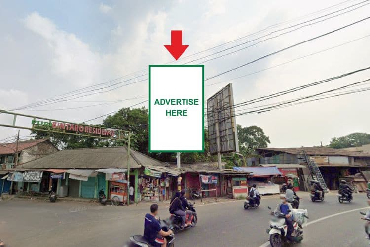 1 Panel Vertical Static Billboard at Jl. Aria Putra Bintaro Residence, Tangerang, Banten