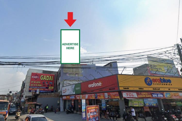 1 Panel Vertical Static Billboard at Jl. RE Martadinata, Bekasi, Jawa Barat