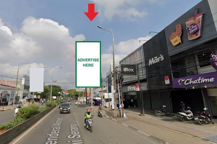 1 Panel Vertical Static Billboard at Jl. Jend. A Yani, Serang, Banten