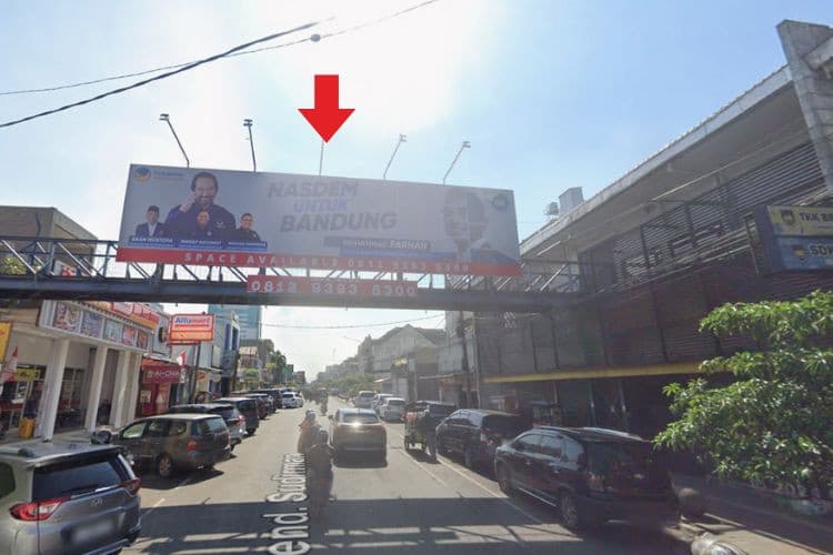 1 Panel Horizontal JPO Billboard at Jl. Jend Sudirman, Bandung, Jawa Barat  (To Jl Jamika B)