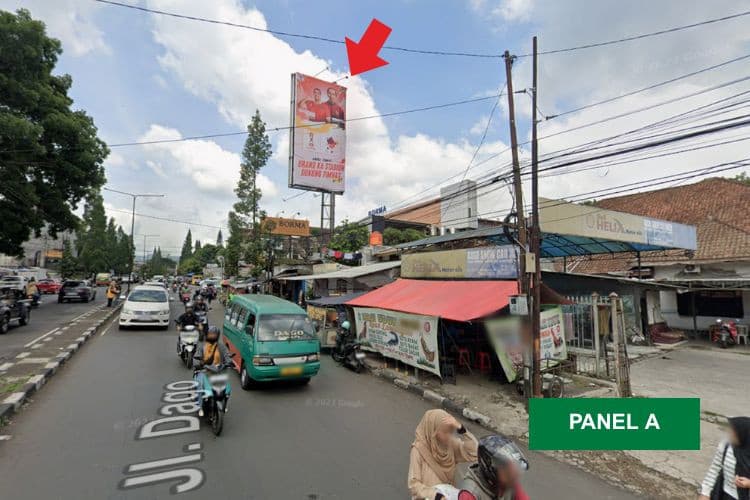 2 Sided Vertical Static Billboard at Jl. Dago - IR H Juanda, Bandung, Jawa Barat 