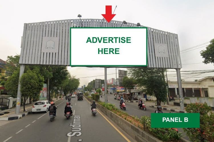 1 Sided Horizontal Bando Billboard at Jl. Jenderal Sudirman, Serang, Banten