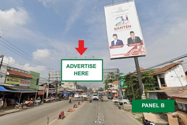 1 Sided Horizontal Bando Billboard at Jl. Raya Serang Jakarta, Serang, Banten