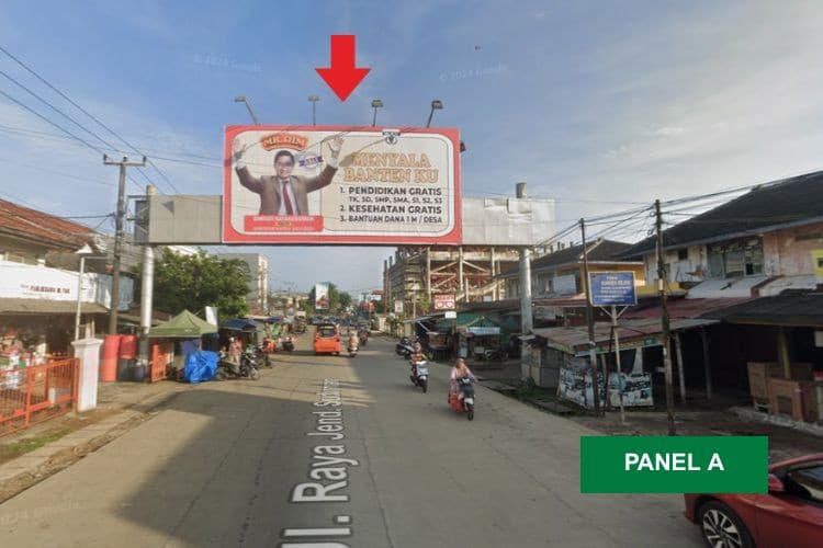 1 Sided Horizontal Bando Billboard at Jl. Jend Sudirman, Pandeglang, Banten