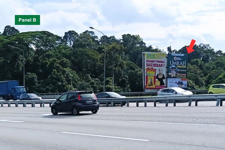 Vertical Minipole Billboard at NSE KM457.80, Sungai Buloh, Selangor (after Sungai Buloh KFC Overhead Restaurant)