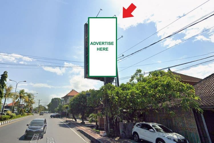 1 Panel Vertical Static Billboard at Jl. Bypass Ngurah Rai, Denpasar, Bali  Perempatan Pesanggaran (Sanur-Simpang Dewa Ruci)