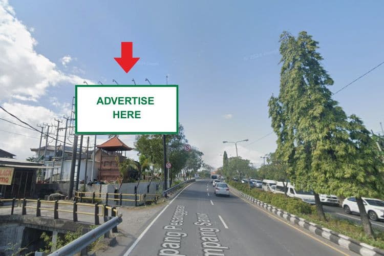 1 Panel Horizontal Static Billboard at Jl. Bypass Ngurah Rai, Denpasar, Bali  Lampu Merah Suwung