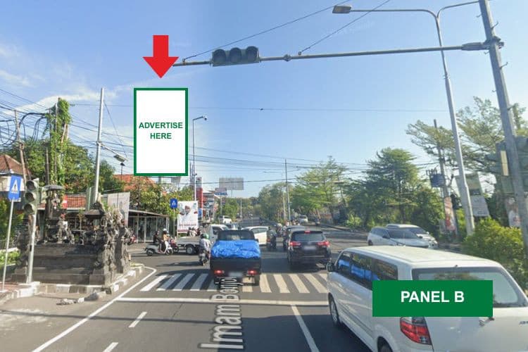 1 Sided Vertical Static Billboard at Jl. Imam Bonjol, Denpasar, Bali