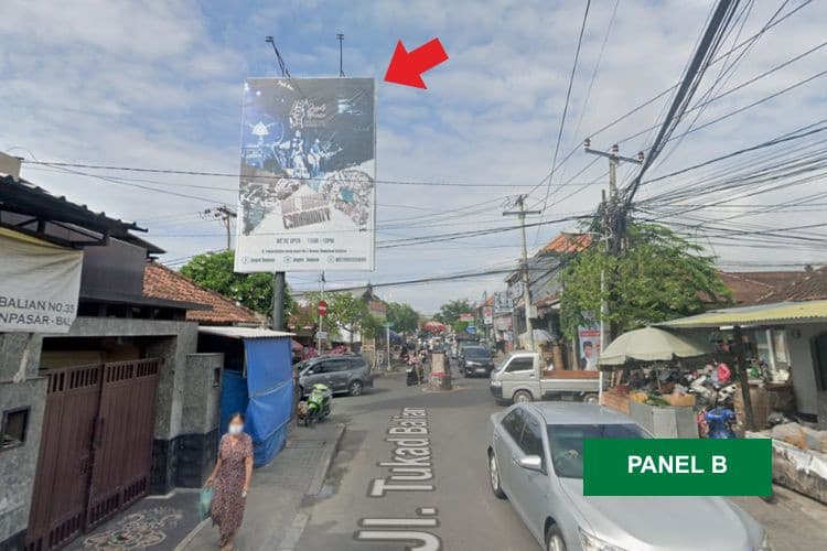 1 Sided Vertical Static Billboard at Jl. Tukad Balian, Denpasar, Bali
