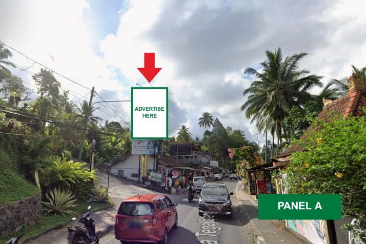 1 Sided Vertical Baliho Billboard at Jl. Raya Tegellalang, Gianyar, Bali  In front of Kawi Resto