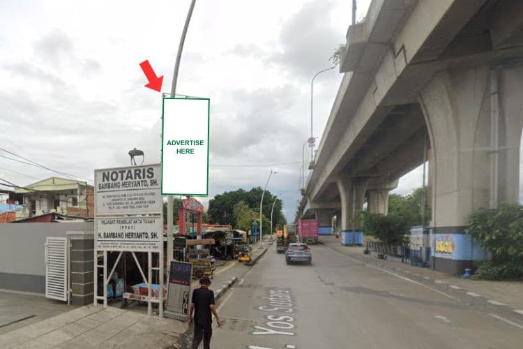 1 Panel Vertical Static Billboard at Jl. Yos Sudarto, Jakarta Utara, DKI Jakarta  (near Notaris & PPAT Bambang Heryanto SH)