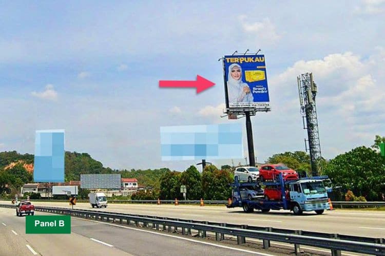 2 Sided Vertical Unipole Billboard at NSE Highway KM450, Sungai Buloh, Selangor