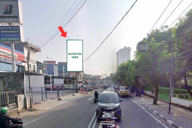 1 Vertical Static Billboard at Jl. RC. Veteran Raya, Jakarta Selatan, DKI Jakarta  (towards RS. Dr. Suyoto)