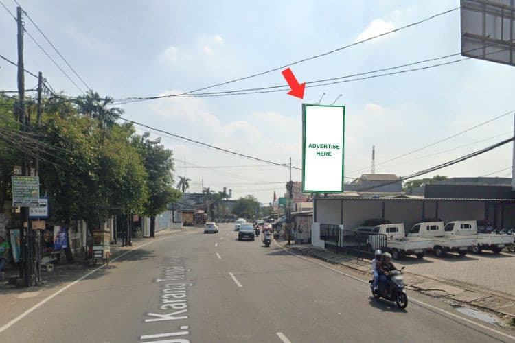 1 Panel Vertical Static Billboard at Jl. Karang Tengah Raya, Jakarta Selatan, DKI Jakarta  (towards Lebak Bulus)