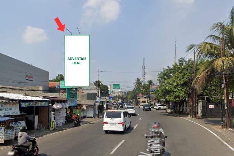 1 Panel Vertical Static Billboard at Jl. Karang Tengah Raya Selatan, Jakarta Selatan, DKI Jakarta  (towards Cinere)