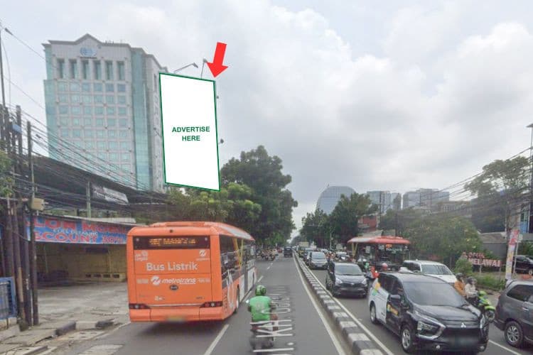 1 Panel Vertical Static Billboard at Jl. Raya Pasar Minggu, Jakarta Selatan, DKI Jakarta  (opposite Super Indo Supermarket)
