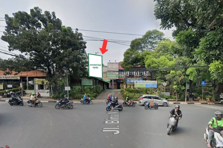 1 Panel Vertical Static Billboard at Jl. Cipayung Raya, Jakarta Timur , DKI Jakarta  (outside Waroeng Bebek Goreng)
