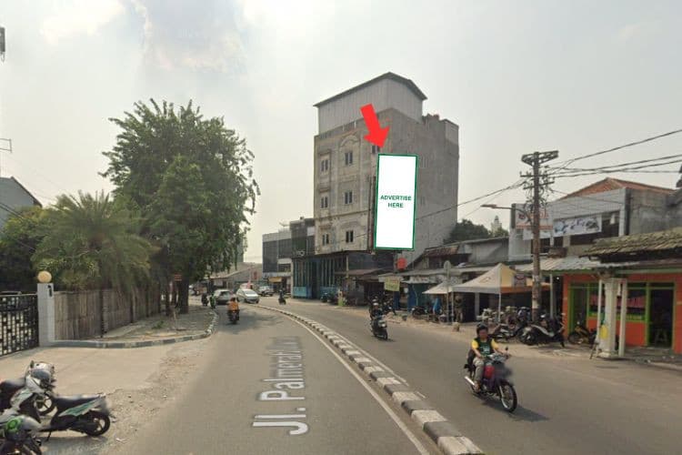 1 Panel Vertical Static Billboard at Jl. Palmerah Barat, Jakarta Barat, DKI Jakarta