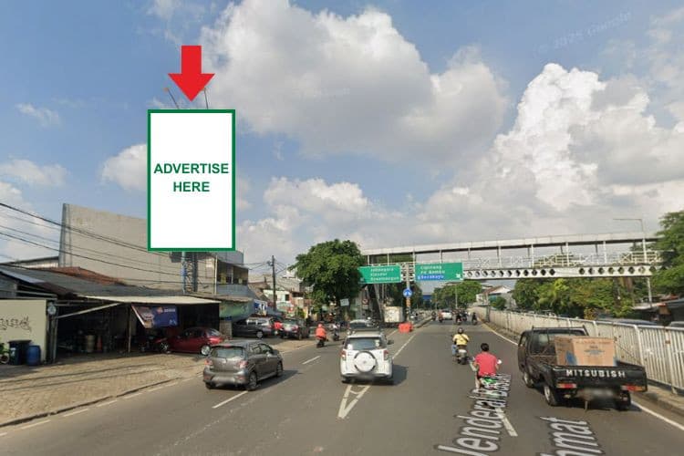 1 Panel Vertical Static Billboard at Jl. Basuki Rahmat, Jatinegara, Jakarta Timur , DKI Jakarta  (To Jl. Tol Cililitan 2)