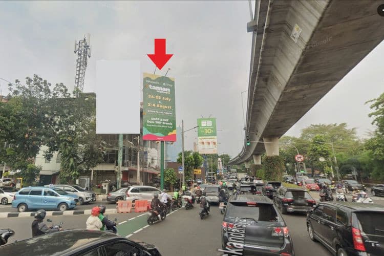 1 Panel Vertical Static Billboard at Jl. Prapanca Raya, Kebayoran Baru, Jakarta Selatan, DKI Jakarta 