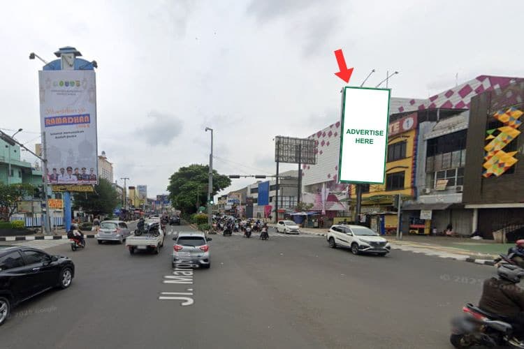 1 Panel Vertical Static Billboard at Jl. Raya Margonda, Depok, Jawa Barat  (towards Jakarta / Kelapa Dua)