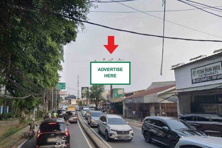 1 Panel Horizontal Static Billboard at Jl. Lebak Bulus Raya, Cilandak, Jakarta Selatan, DKI Jakarta  (To Cinere)