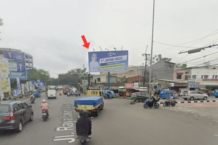 1 Panel Horizontal Static Billboard at Jl. Raya Bogor, Depok, Jawa Barat  (To Jl. Tole Iskandar)