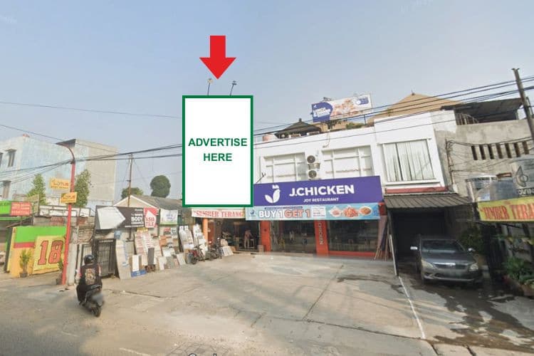 1 Panel Vertical Static Billboard at Jl. RC Veteran, Pesanggrahan, Jakarta Selatan, DKI Jakarta 