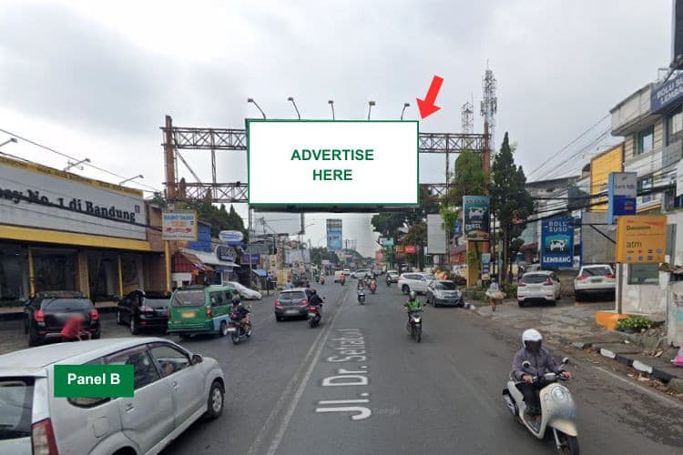 2 Sided Horizontal Bando Billboard at Jl. Dr. Setiabudi, Bandung, Jawa Barat