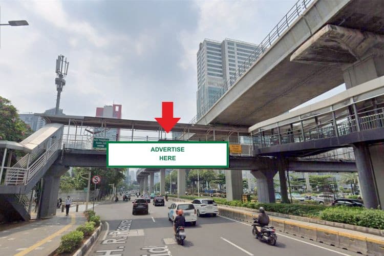 1 Sided Horizontal JPO Billboard at Jl. H. R. Rasuna Said, Jakarta Selatan, DKI Jakarta  (Side A)