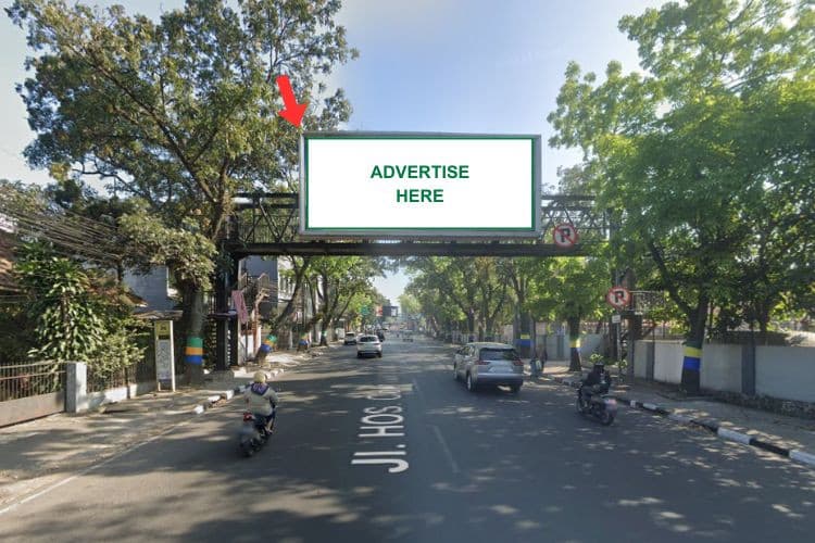 1 Panel Horizontal JPO Billboard at Jl. Pasir Kaliki - Jl. HOS Tjokroaminoto, Bandung, Jawa Barat