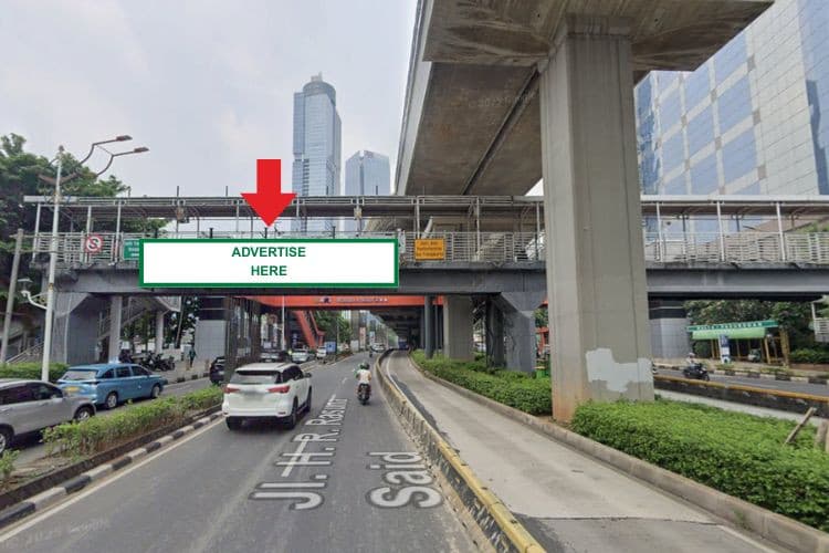 1 Sided Horizontal JPO Billboard at Jl. H. R. Rasuna Said, Jakarta Selatan, DKI Jakarta  (Side B)