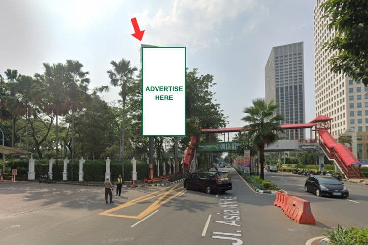 1 Panel Vertical Static Billboard at Jl. Asia Afrika, Jakarta Pusat, DKI Jakarta  (infront entrance of Senayan Golf Club)