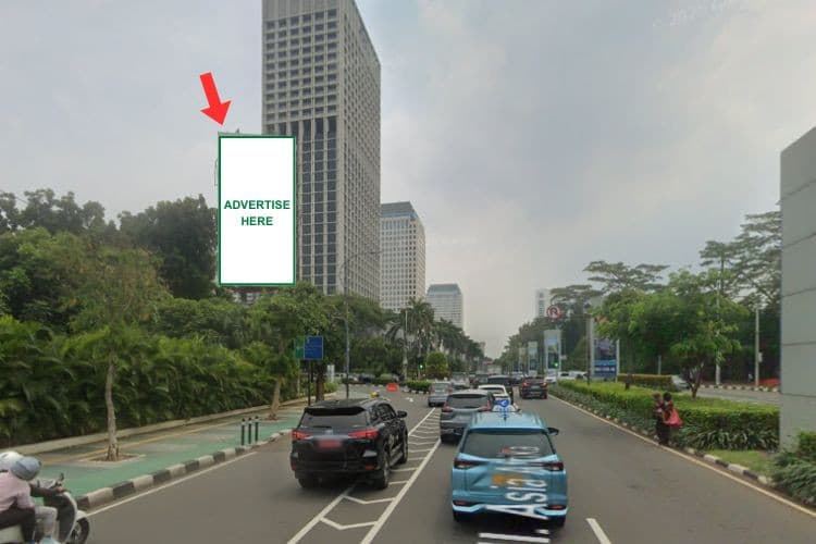 1 Panel Vertical Static Billboard at Jl. Asia Afrika (Titik 25A) Senayan, Jakarta Pusat, DKI Jakarta  (B)