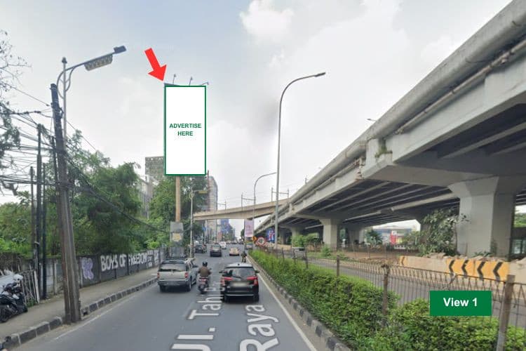 1 Panel Vertical Static Billboard at Jl. TB. Simatupang, Jakarta Selatan, DKI Jakarta  (near MRT Fatmawati)