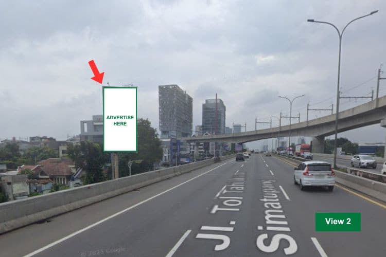 1 Panel Vertical Static Billboard at Jl. TB. Simatupang, Jakarta Selatan, DKI Jakarta  (near MRT Fatmawati)