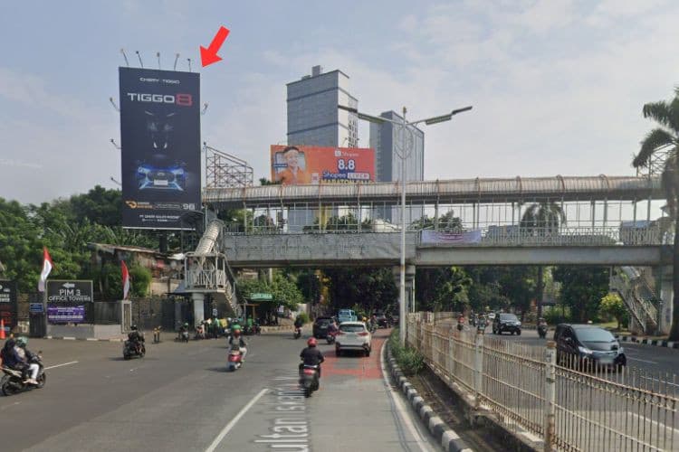 1 Panel Vertical Static Billboard at Jl Sultan Iskandar Muda, Jakarta Selatan, DKI Jakarta  (opposite Pondok Indah Grand Mosque)