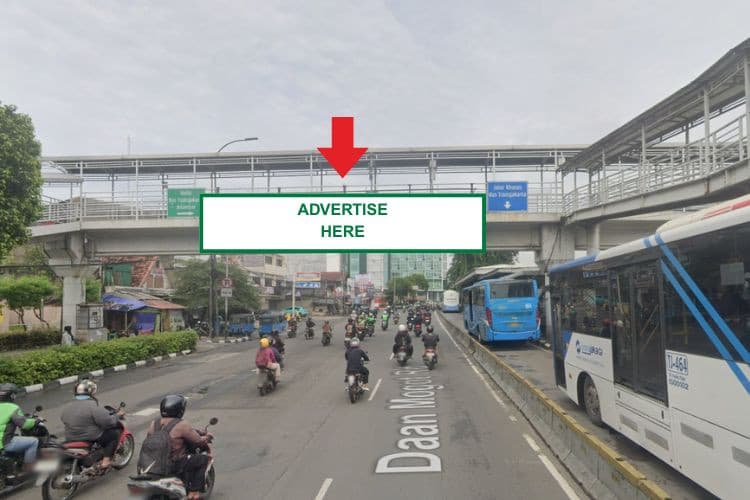 1 Panel Horizontal JPO Billboard at Jl. Daan Mogot, Tanjung Duren Utara, Jakarta Barat, DKI Jakarta  (Side A)