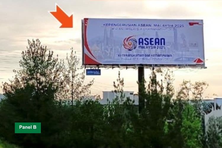 2 Sided Horizontal Unipole Billboard at MEX Highway KM24.5, Putrajaya, Selangor