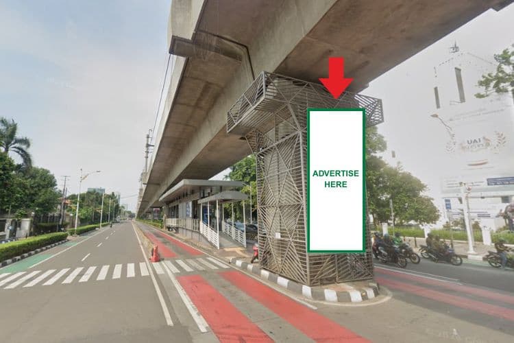 6 Panel Vertical LED PIllar Billboard at Jl. Sisingamangaraja, Kebayoran Baru, Jakarta Selatan, DKI Jakarta  (ASEAN Set 2)