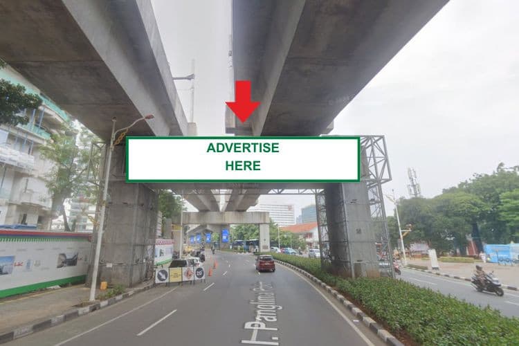 1 Panel Horizontal Bando Billboard at Jl. Panglima Polim, Kebayoran Baru, Jakarta Selatan, DKI Jakarta  (Blok M Set 2)