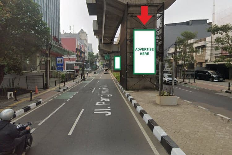 8 Panel Vertical Pillar Billboard at Jl. Panglima Polim, Kebayoran Baru, Jakarta Selatan, DKI Jakarta  (Blok A Set 6)