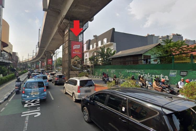 10 Panel Vertical Pillar Billboard at Jl. RS Fatmawati Raya, Cipete Utara, Kebayoran Baru, Jakarta Selatan, DKI Jakarta  (H. Nawi Set 1)