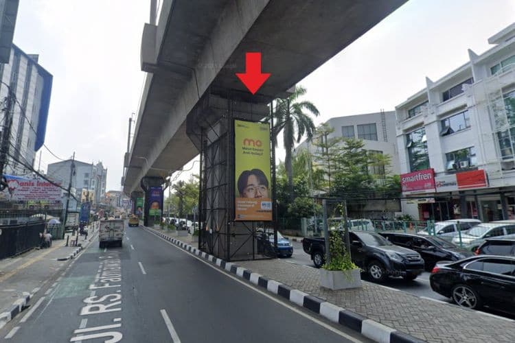 2 Panel Vertical Pillar Billboard at Jl. RS Fatmawati Raya, Cipete Utara, Kebayoran Baru, Jakarta Selatan, DKI Jakarta  (H. Nawi Set 2)