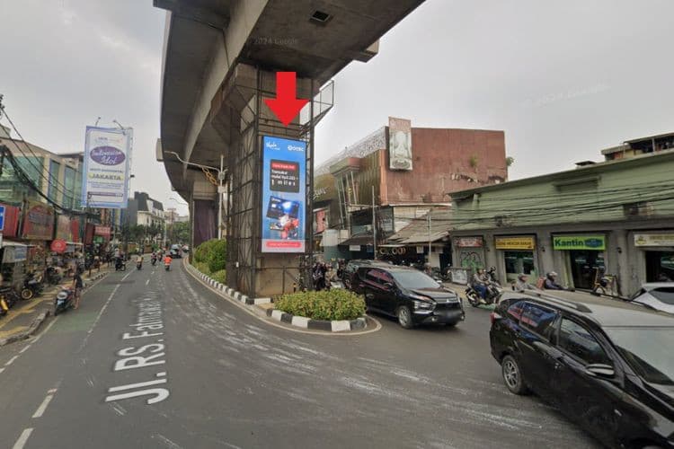 2 Panel Vertical LED PIllar Billboard at Jl. RS Fatmawati Raya, Cipete Utara, Jakarta Selatan, DKI Jakarta  (H. Nawi Set 3)