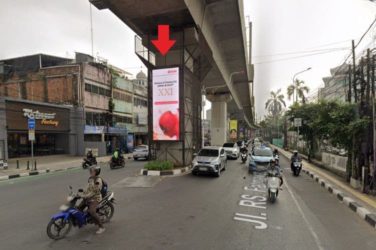 2 Panel Vertical LED PIllar Billboard at Jl. RS Fatmawati Raya, Cipete Utara, Jakarta Selatan, DKI Jakarta  (H. Nawi Set 3)