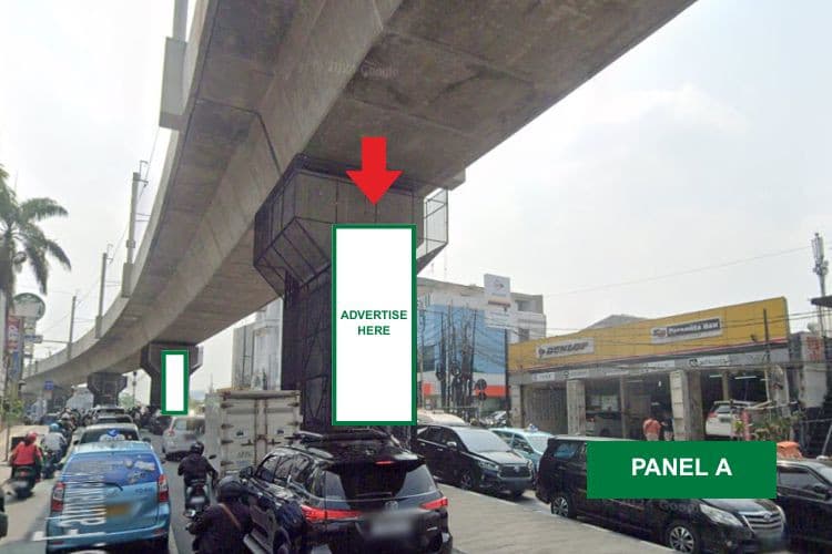 2 Panel Vertical Pillar Billboard at Jl. RS Fatmawati Raya, Cipete Utara, Kebayoran Baru, Jakarta Selatan, DKI Jakarta  (Cipete Raya Set 1)