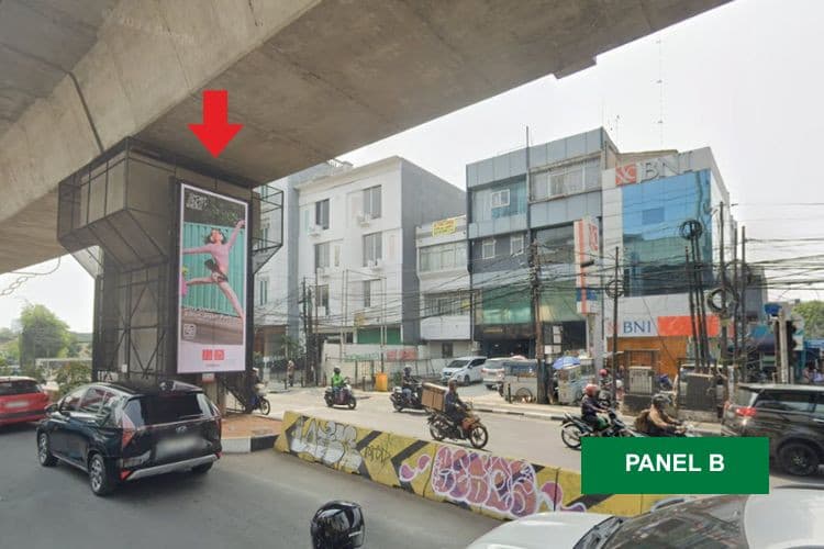 2 Panel Vertical LED PIllar Billboard at Jl. RS Fatmawati Raya, Gandaria Selatan, Jakarta Selatan, DKI Jakarta  (Cipete Raya Set 2)