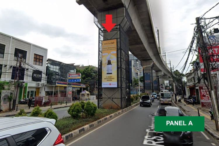 12 Panel Vertical Pillar Billboard at Jl. RS Fatmawati Raya, Cilandak, Jakarta Selatan, DKI Jakarta  (Fatmawati Set 5)