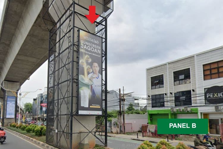 12 Panel Vertical Pillar Billboard at Jl. RS Fatmawati Raya, Cilandak, Jakarta Selatan, DKI Jakarta  (Fatmawati Set 5)